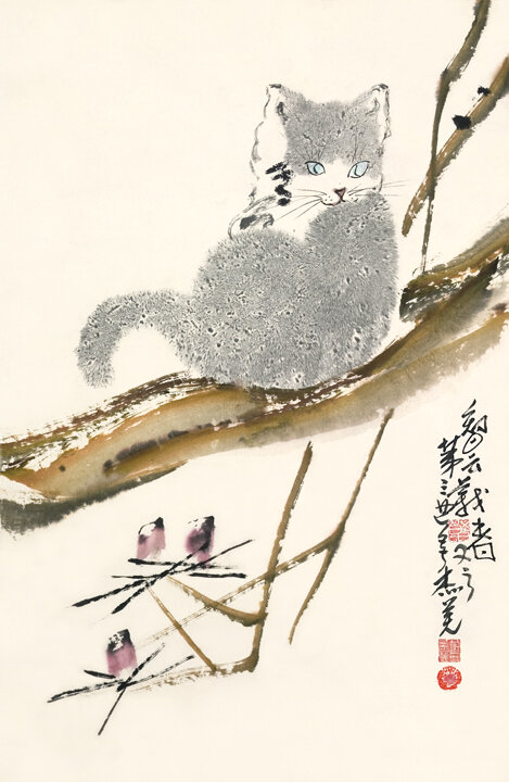 H.H.第三世多杰羌佛創始的十六個畫派-放發派「靈貓」